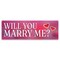 Signmission Will You Marry Me Banner Concession Stand Food Truck Single Sided B-72-30191 - alternate 1